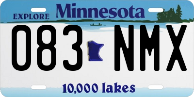 MN license plate 083NMX