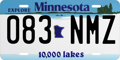 MN license plate 083NMZ