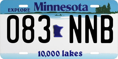 MN license plate 083NNB