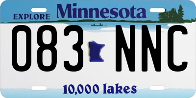 MN license plate 083NNC