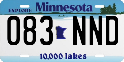 MN license plate 083NND
