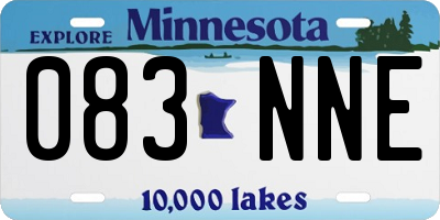 MN license plate 083NNE
