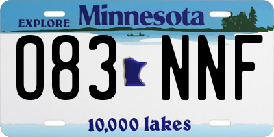 MN license plate 083NNF