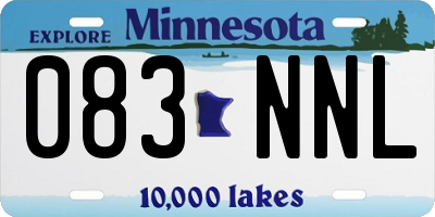 MN license plate 083NNL