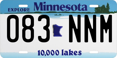 MN license plate 083NNM