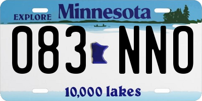 MN license plate 083NNO