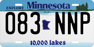 MN license plate 083NNP