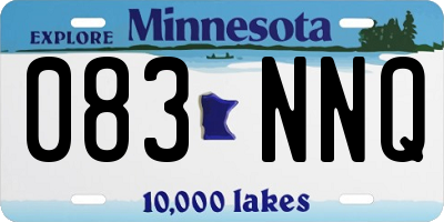 MN license plate 083NNQ