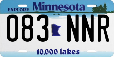 MN license plate 083NNR