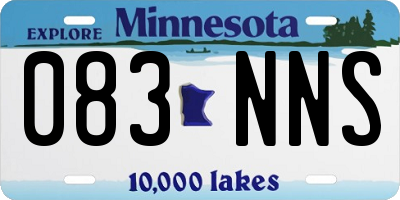 MN license plate 083NNS