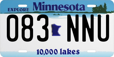 MN license plate 083NNU