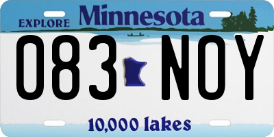 MN license plate 083NOY
