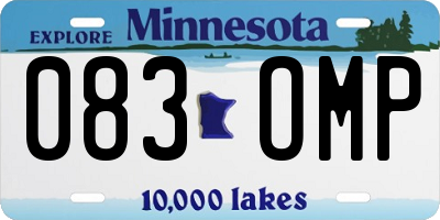 MN license plate 083OMP