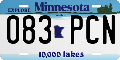 MN license plate 083PCN