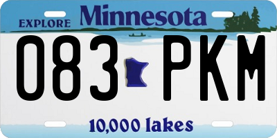 MN license plate 083PKM