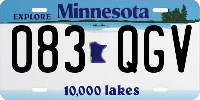 MN license plate 083QGV