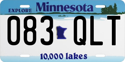 MN license plate 083QLT