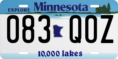MN license plate 083QOZ
