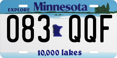 MN license plate 083QQF