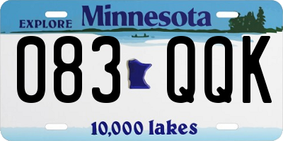 MN license plate 083QQK