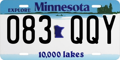 MN license plate 083QQY