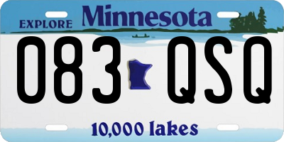 MN license plate 083QSQ