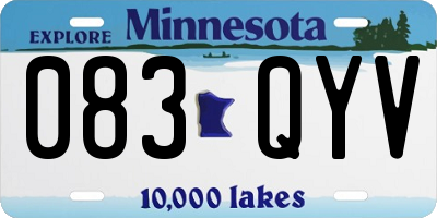 MN license plate 083QYV