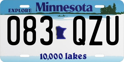 MN license plate 083QZU