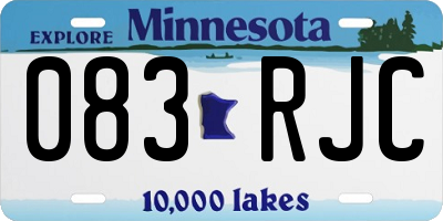 MN license plate 083RJC
