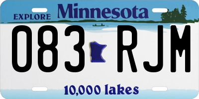 MN license plate 083RJM