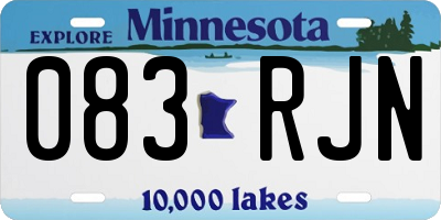 MN license plate 083RJN