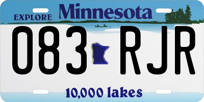 MN license plate 083RJR