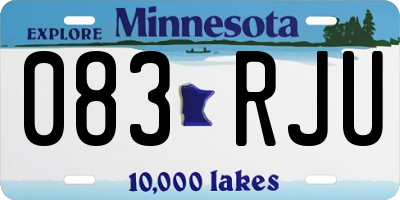 MN license plate 083RJU