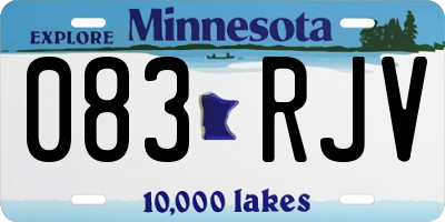 MN license plate 083RJV