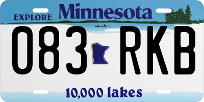 MN license plate 083RKB