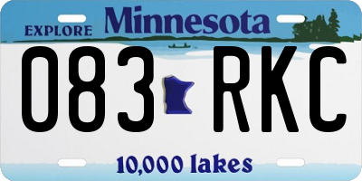 MN license plate 083RKC