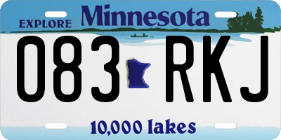 MN license plate 083RKJ