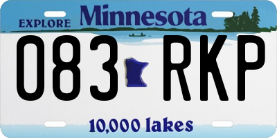 MN license plate 083RKP