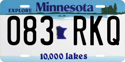 MN license plate 083RKQ
