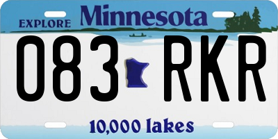 MN license plate 083RKR