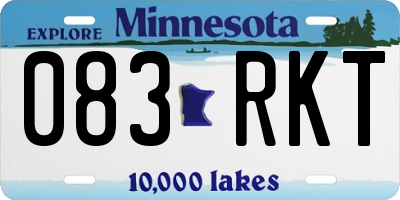 MN license plate 083RKT