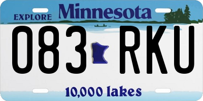 MN license plate 083RKU