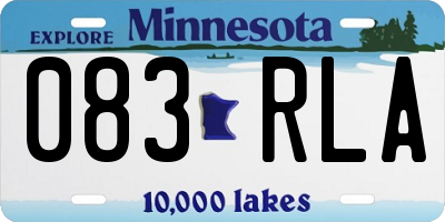 MN license plate 083RLA
