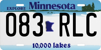 MN license plate 083RLC
