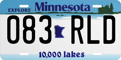 MN license plate 083RLD