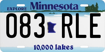 MN license plate 083RLE