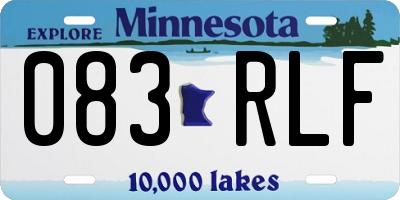 MN license plate 083RLF