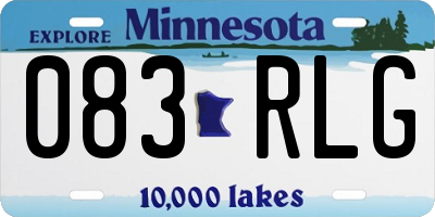 MN license plate 083RLG