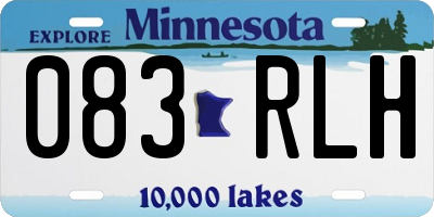 MN license plate 083RLH