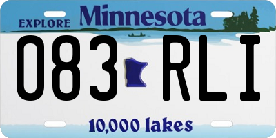 MN license plate 083RLI
